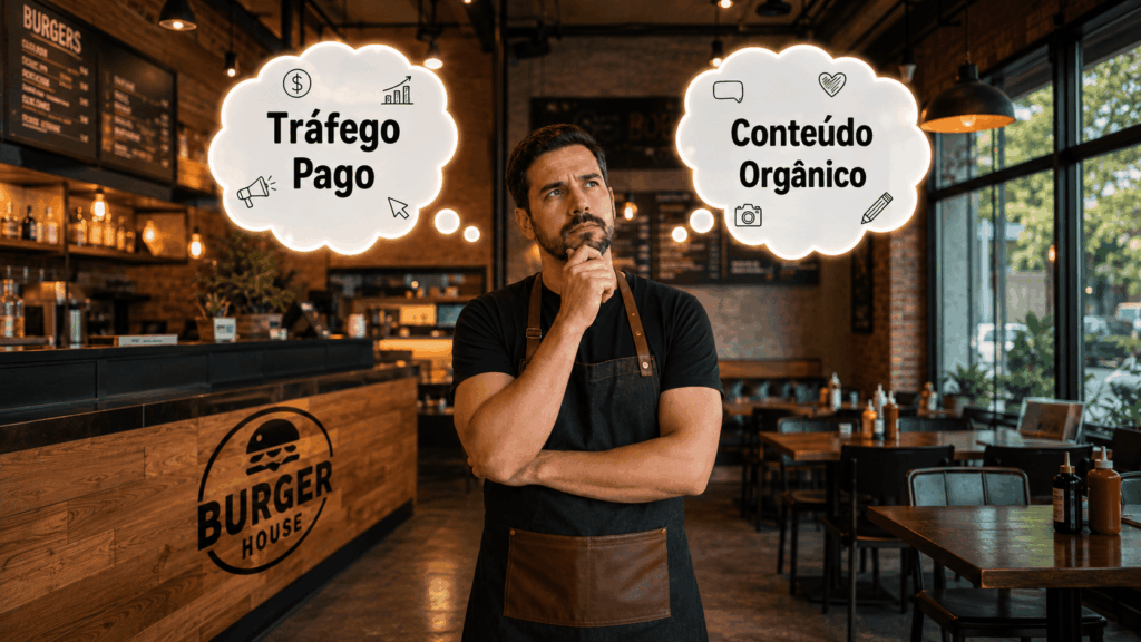 Tráfego pago, conteúdo orgânico